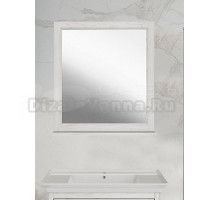 Зеркало ASB-Woodline Толедо 85 белое, патина серебро