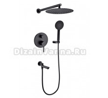 Душевой комплект Rimero RM2410BL С ВНУТРЕННЕЙ ЧАСТЬЮ, черный матовый