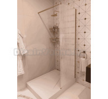 Душевая перегородка Good Door Walk in ВИ00030 100х190 см, профиль матовое золото, стекло рифленое