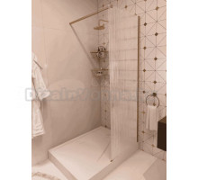 Душевая перегородка Good Door Walk in ВИ00032 120х190 см, профиль матовое золото, стекло рифленое