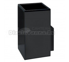Стакан для ванной Colombo Design MiniQ B5002.GM настенный, черный, пластиковый