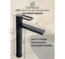 Смеситель для раковины Caprigo Kub 54-023-ner черный