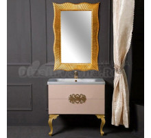 Мебель для ванной комнаты Armadi Art NeoArt 80 капучино с ручками Ajur золото, зеркало Soho, с ножками