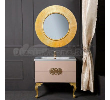 Мебель для ванной комнаты Armadi Art NeoArt 80 капучино с ручками Ajur золото, зеркало Shine, с ножками