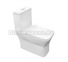 Унитаз-моноблок напольный AZARIO Vero AZ-8608 безободковый, с микролифтом, глянцевый белый