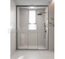 Душевая дверь в нишу Veconi Premium Prato 300 GR-R 170, профиль брашированный графит, стекло прозрачное