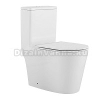Унитаз-моноблок напольный AZARIO Nimbus AZ-6080-AP безободковый, с микролифтом, глянцевый белый