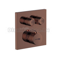 Термостатический смеситель встраиваемый Wasserkraft Asphe 7748 Thermo С ВНУТРЕННЕЙ ЧАСТЬЮ, для душа, розовое золото