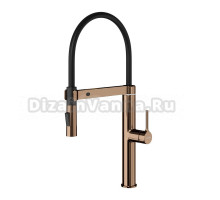 Смеситель для кухни с гибким изливом A8897, Розовое золото