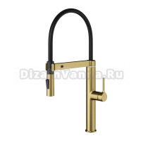 Смеситель для кухни с гибким изливом A8887, Золото
