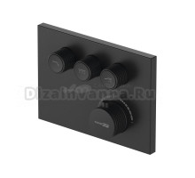 Смеситель для ванны и душа встраиваемый термостат черный Elbe 7458 Thermo WasserKRAFT