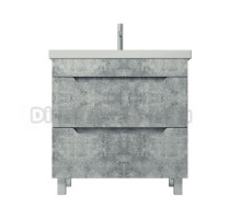 Тумба под раковину без столешницы Emmy Стоун 80 напольная, светлый бетон