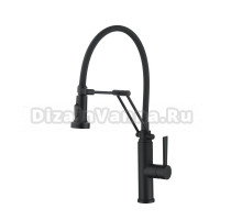 Смеситель для кухни Emar Steel ЕСВ 7012 с гибким изливом, black