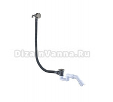 Слив-перелив для ванны Boheme 631-GM 50 мм, клик-клак, gun metal, с сифоном