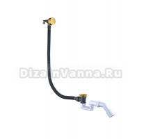 Слив-перелив для ванны Boheme 631-MG 50 мм, клик-клак, matt gold, с сифоном