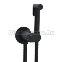 Гигиенический душ Weltwasser Higi R01 BL со смесителем, С ВНУТРЕННЕЙ ЧАСТЬЮ, матовый черный