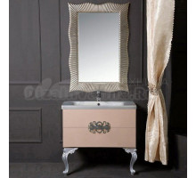 Мебель для ванной комнаты Armadi Art NeoArt 80 капучино с ручками Ajur хром, зеркало Soho, с ножками