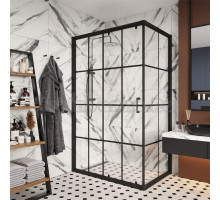 Душевой уголок Ceruttispa Muza 120 N 120x80, профиль черный