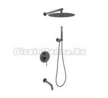 Душевой комплект Oliveeka Y OL-88939017-BGM С ВНУТРЕННЕЙ ЧАСТЬЮ, матовый оружейный металл