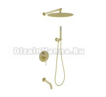 Душевой комплект Oliveeka Y OL-88939017-BG С ВНУТРЕННЕЙ ЧАСТЬЮ, золотой матовый