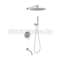 Душевой комплект Oliveeka Y OL-88939017-BN С ВНУТРЕННЕЙ ЧАСТЬЮ, никель матовый