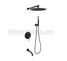 Душевой комплект Oliveeka Y OL-88939017-MB С ВНУТРЕННЕЙ ЧАСТЬЮ, черный матовый