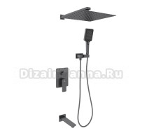 Душевой комплект Oliveeka D OL-88939003-BGM С ВНУТРЕННЕЙ ЧАСТЬЮ, матовый оружейный металл