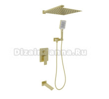 Душевой комплект Oliveeka D OL-88939003-BG С ВНУТРЕННЕЙ ЧАСТЬЮ, золотой матовый