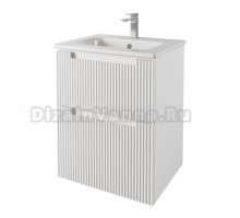 Тумба с раковиной Dreja Euphoria 60 подвесная, матовая белая