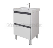 Тумба с раковиной Dreja Luxury Plus 60 подвесная, матовая белая