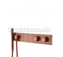 Термостатический смеситель встраиваемый Boheme Zodiac 133-SYS-BRB С ВНУТРЕННЕЙ ЧАСТЬЮ, для ванны с душем, брашированная бронза