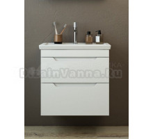 Тумба с раковиной Emmy Агата 60 подвесная, белая