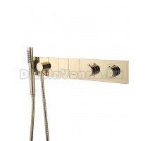 Термостатический смеситель встраиваемый Boheme Zodiac 133-SYS-G С ВНУТРЕННЕЙ ЧАСТЬЮ, для ванны с душем, золото