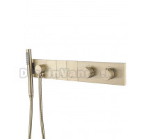 Термостатический смеситель встраиваемый Boheme Zodiac 133-SYS-MG С ВНУТРЕННЕЙ ЧАСТЬЮ, для ванны с душем, матовое золото