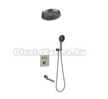 Душевая система встраиваемая с термостатом Bronze de Luxe OMG! 1011GM, графит