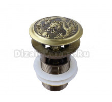 Донный клапан для раковины Bronze de Luxe 21984 с переливом, бронза