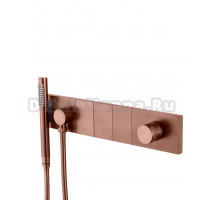 Встраиваемый смеситель для душа и ванны Boheme Zodiac 132-SYS-BRB С ВНУТРЕННЕЙ ЧАСТЬЮ, для ванны с душем, брашированная бронза