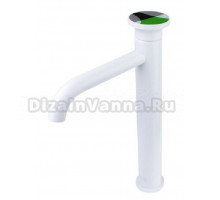 Смеситель для раковины Bronze de Luxe 9008W-G, белый/зеленый