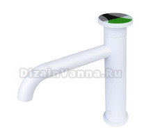 Смеситель для раковины Bronze de Luxe 9009W-G, белый/зеленый