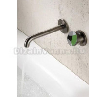 Смеситель для раковины встраиваемый Bronze de Luxe 9007GM-G, графит/зеленый