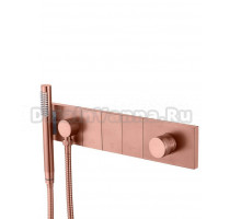 Встраиваемый смеситель для душа и ванны Boheme Zodiac 132-SYS-CB С ВНУТРЕННЕЙ ЧАСТЬЮ, для ванны с душем, брашированная медь