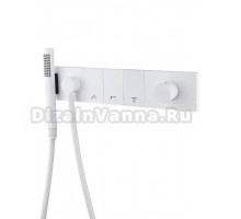 Встраиваемый смеситель для душа и ванны Boheme Zodiac 132-SYS-MW С ВНУТРЕННЕЙ ЧАСТЬЮ, для ванны с душем, матовый белый