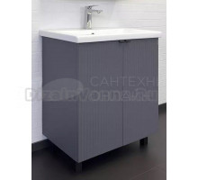 Тумба с раковиной Comforty Лима 70 напольная, антрацит