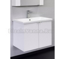 Тумба с раковиной Comforty Лима 70П подвесная, матовая белая