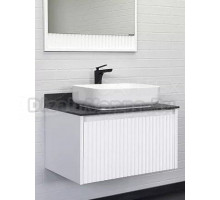 Тумба с раковиной Comforty Марсель 75 подвесная, матовая белая, раковина Comforty T-Y9378