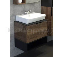 Тумба с раковиной Comforty Штутгарт 60 подвесная, темно-коричневый дуб, раковина Comforty 9055RA-50