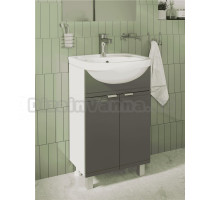 Тумба под раковину без столешницы DIWO Дмитров 50 напольная, 2 дверцы, графит