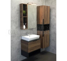 Мебель для ванной комнаты Comforty Штутгарт 60 подвесная, темно-коричневый дуб