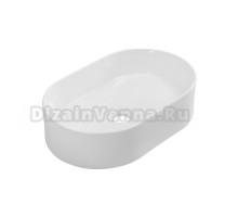 Накладная раковина Cezares 46 глянцевая белая, овальная, фаянс