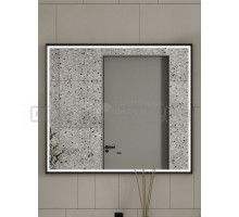 Зеркало EQUIL Lago 80 с подсветкой, черное